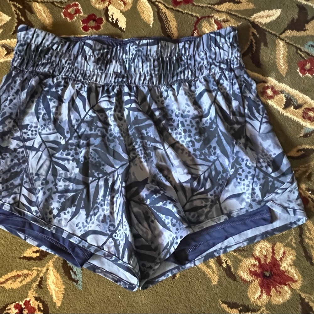 Avia Blue Patterned Women's Athletic Shorts